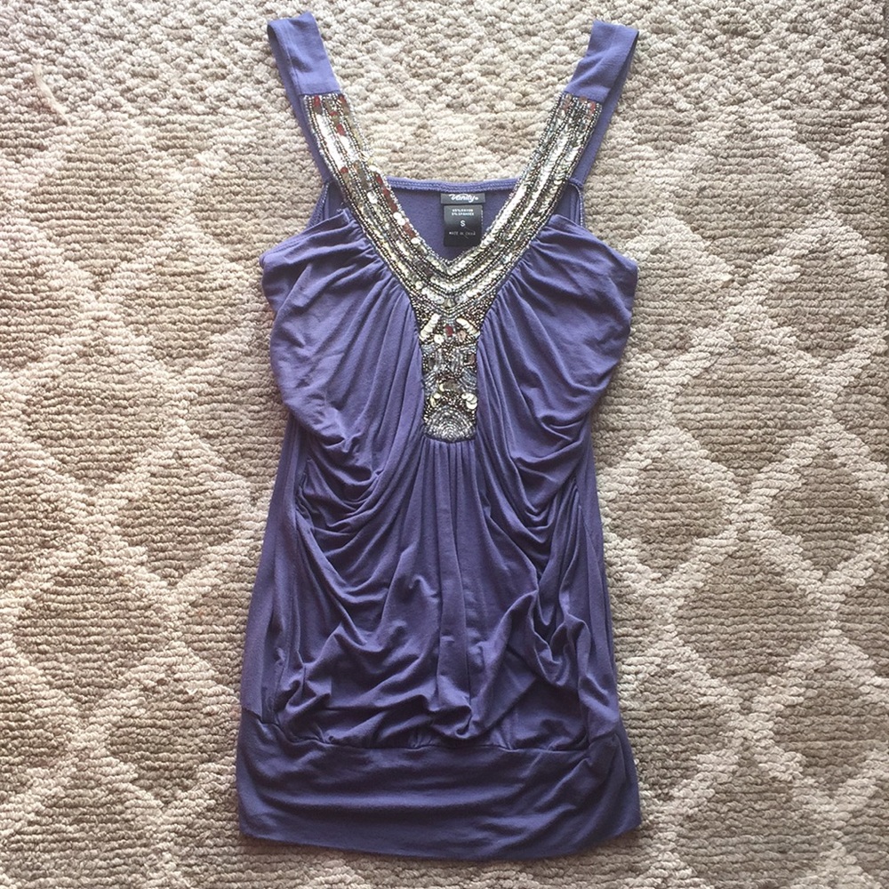 Vanity Sequin Embellished Tank